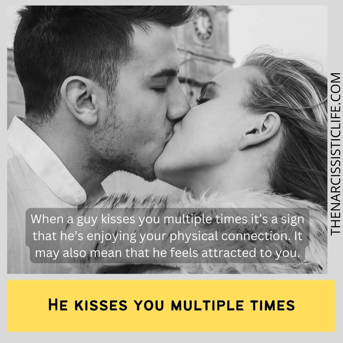 Что означает, когда парень целует вас несколько раз?